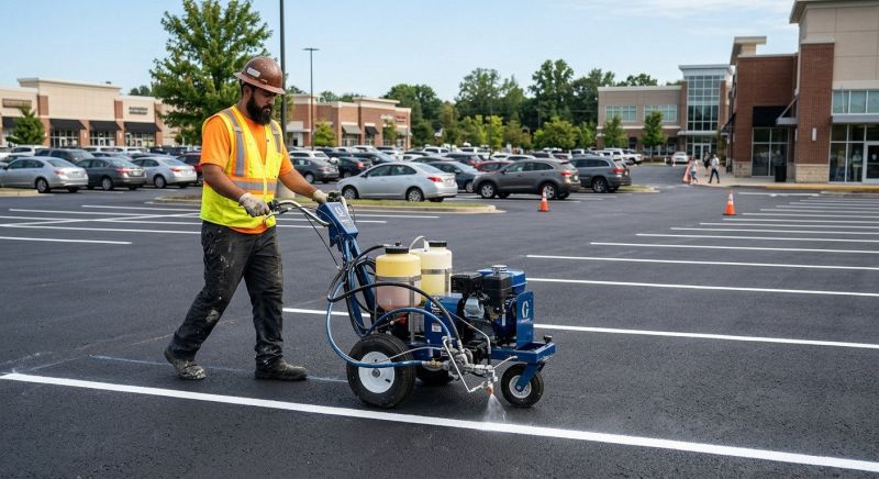 Commercial Asphalt Painting in Savannah, GA